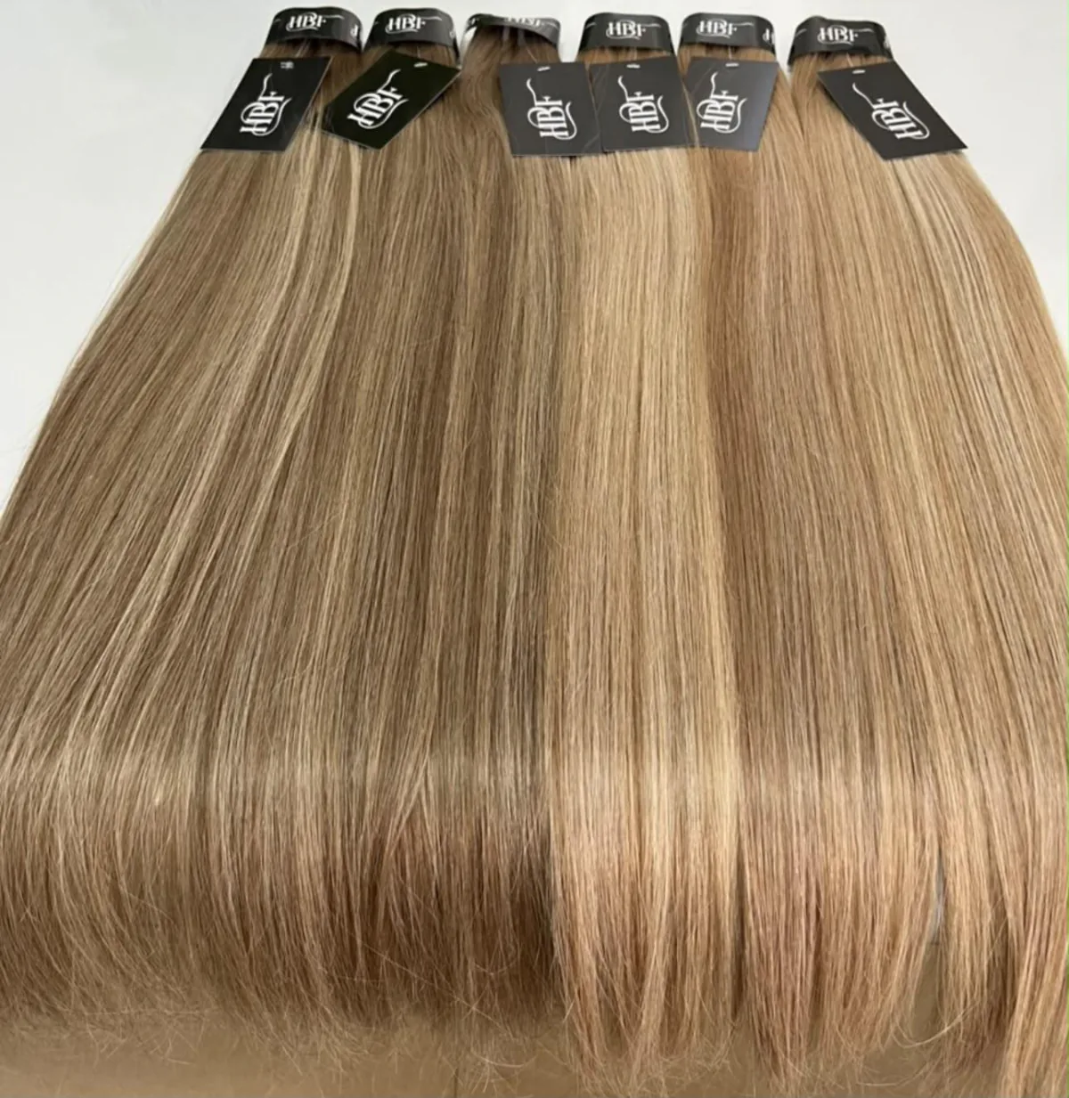 Six paquets de mèches blondes lisses HBF, du blond cendré au miel